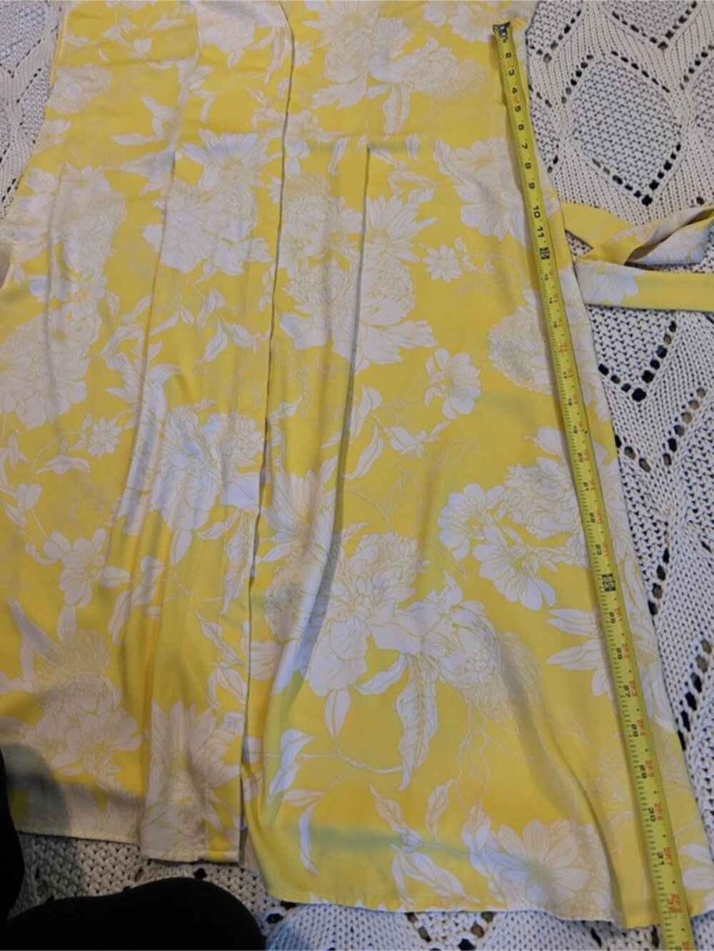 Yellow Floral Button Down Shirt Dress - Picture 6 of 8